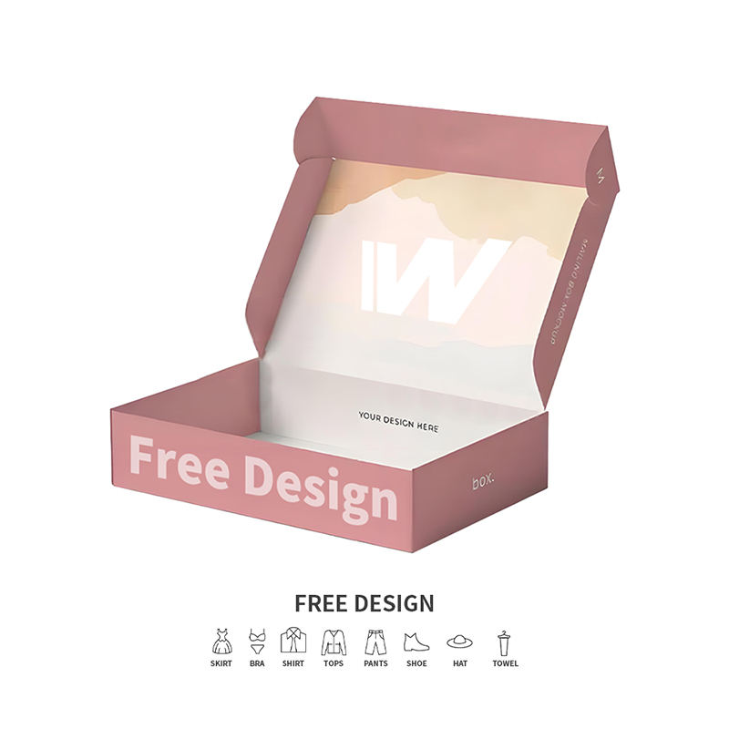 Mollis Pink Corrugated Clothing Packaging Pyxidas