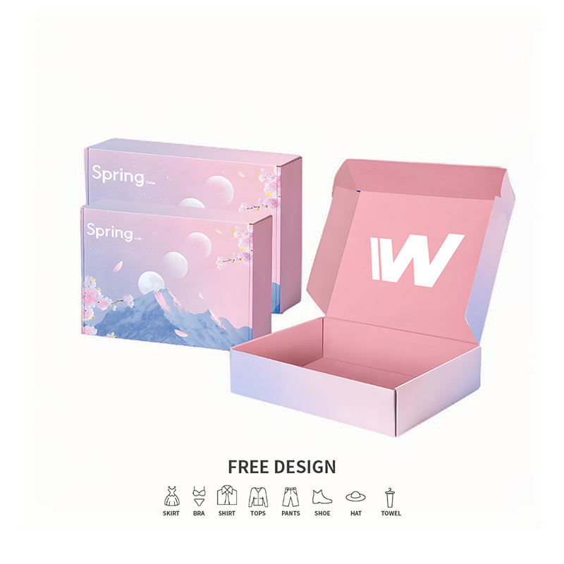 Pastel Gradiente Corrugated Clothing Packaging Pyxidas