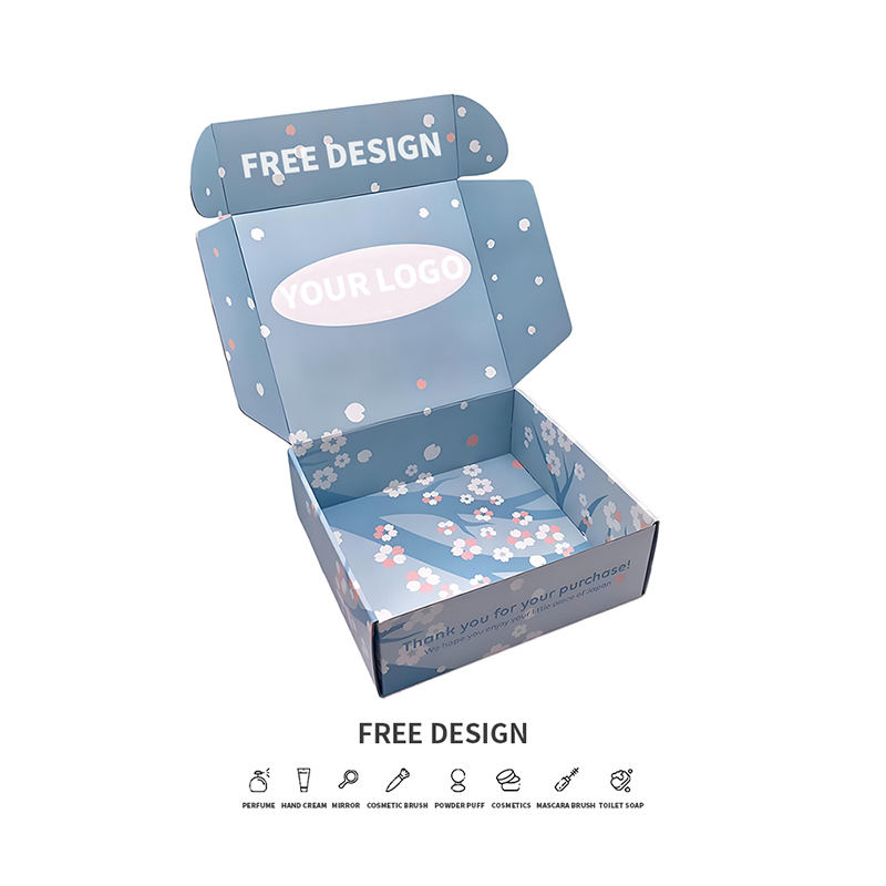 Blue Background Petal Corrugated Medicamine Packaging Pyxidas