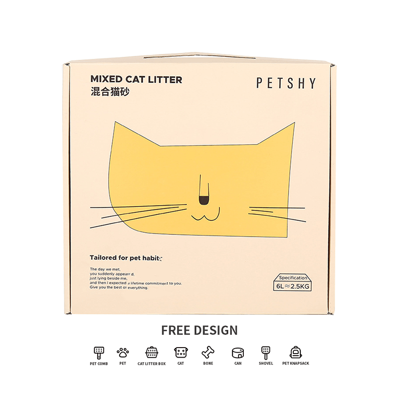 Corrugated Cat Litter Packaging Pyxidas