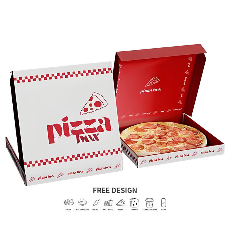 Corrugated Contra Color Takeaway Pizza Packaging